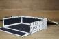 Preview: Storage box with ABC design paper, black, white, inside matt, black photo cardboard, flexible foldable front open